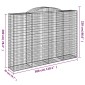vidaXL Συρματοκιβώτια Τοξωτά 12 τεμ. 300x50x200/220 εκ. Γαλβαν. Ατσάλι