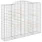 vidaXL Συρματοκιβώτια Τοξωτά 2 τεμ. 300x50x220/240 εκ. Γαλβαν. Ατσάλι