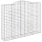 vidaXL Συρματοκιβώτια Τοξωτά 4 τεμ. 300x50x220/240 εκ. Γαλβαν. Ατσάλι