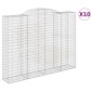vidaXL Συρματοκιβώτια Τοξωτά 10 τεμ. 300x50x220/240 εκ. Γαλβαν. Σίδερο