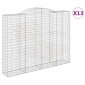 vidaXL Συρματοκιβώτια Τοξωτά 13 τεμ. 300x50x220/240 εκ. Γαλβαν. Ατσάλι