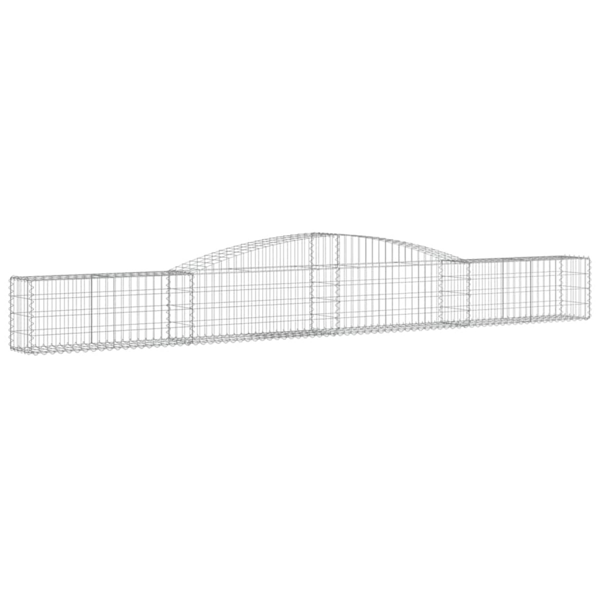 vidaXL Συρματοκιβώτια Τοξωτά 2 τεμ. 400x30x40/60 εκ. Γαλβαν. Ατσάλι