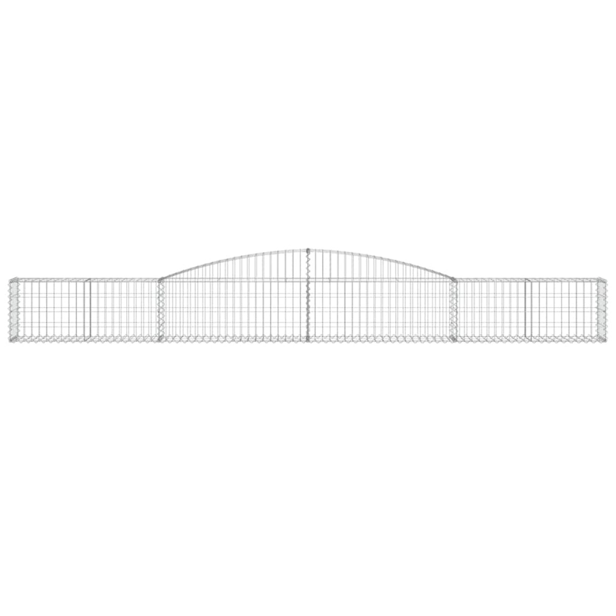 vidaXL Συρματοκιβώτια Τοξωτά 2 τεμ. 400x30x40/60 εκ. Γαλβαν. Ατσάλι