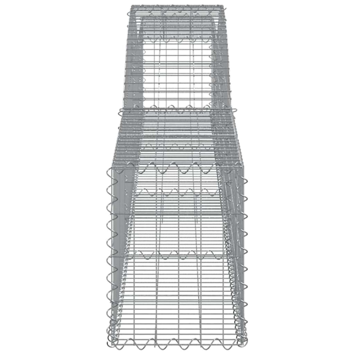 vidaXL Συρματοκιβώτια Τοξωτά 2 τεμ. 400x30x40/60 εκ. Γαλβαν. Ατσάλι