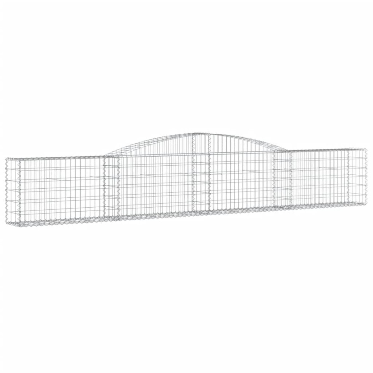 vidaXL Συρματοκιβώτια Τοξωτά 3 τεμ. 400x30x60/80 εκ. Γαλβαν. Ατσάλι