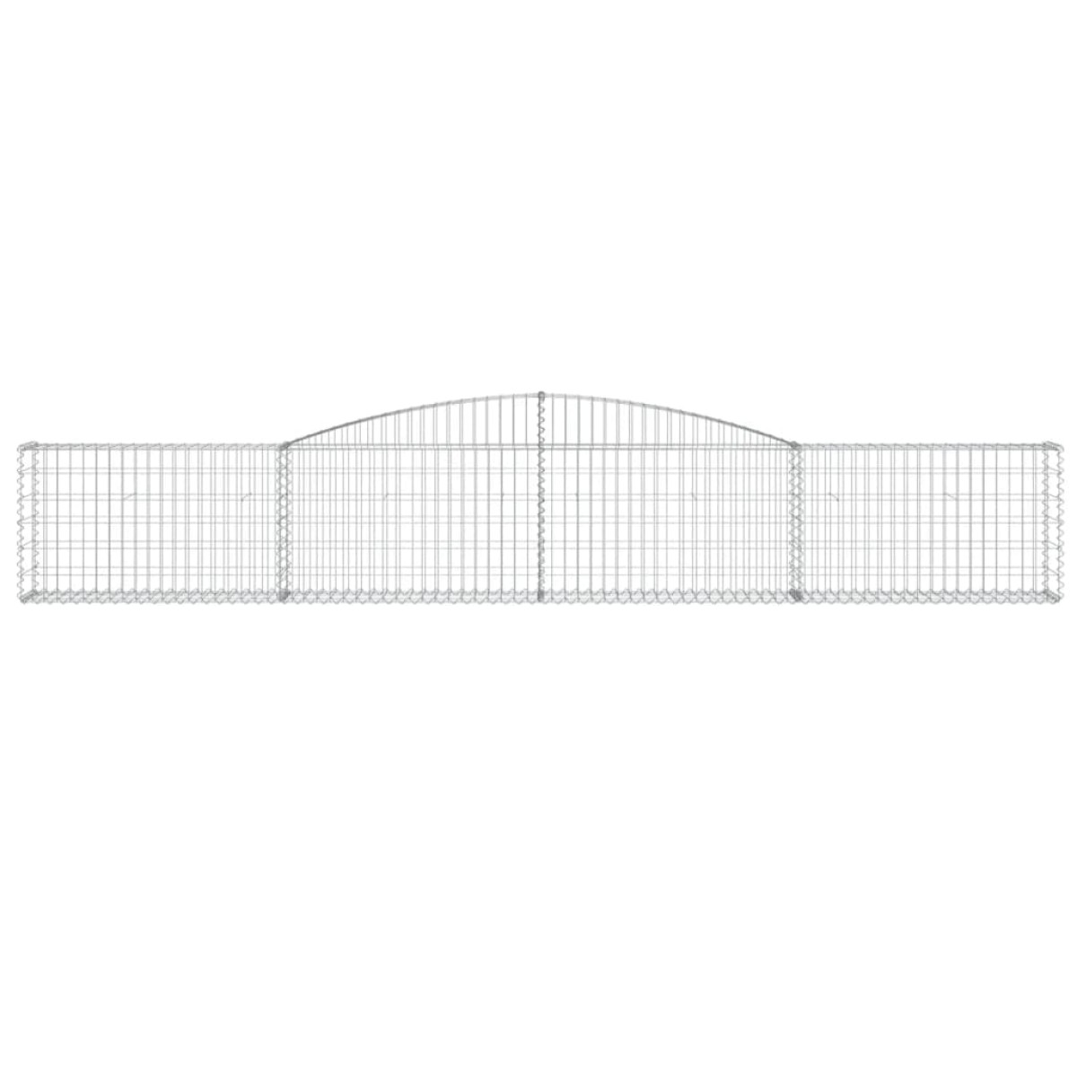 vidaXL Συρματοκιβώτια Τοξωτά 3 τεμ. 400x30x60/80 εκ. Γαλβαν. Ατσάλι