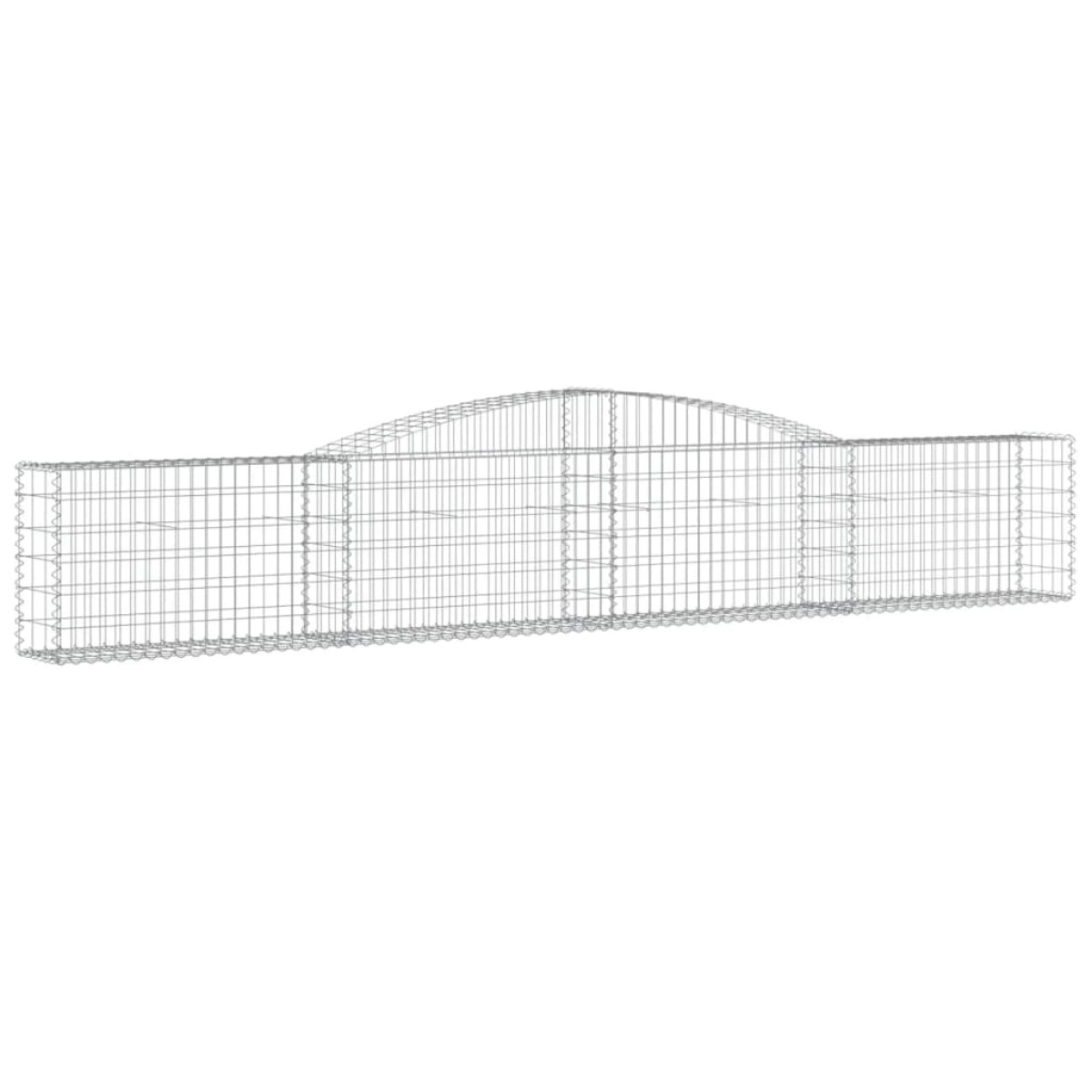 vidaXL Συρματοκιβώτια Τοξωτά 6 τεμ. 400x30x60/80 εκ. Γαλβαν. Ατσάλι