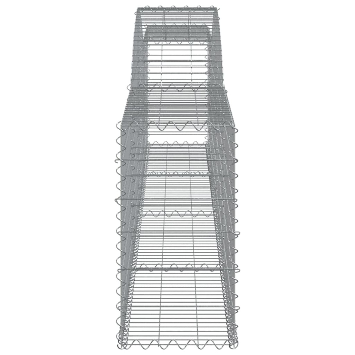 vidaXL Συρματοκιβώτια Τοξωτά 10 τεμ. 400x30x60/80 εκ. Γαλβαν. Ατσάλι