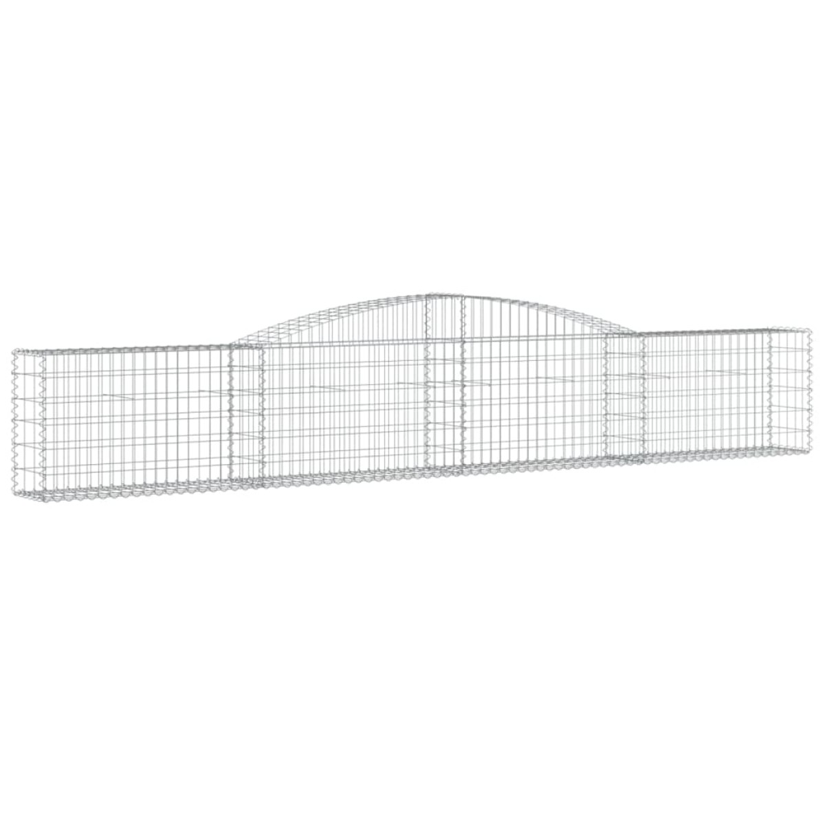 vidaXL Συρματοκιβώτια Τοξωτά 15 τεμ. 400x30x60/80 εκ. Γαλβαν. Ατσάλι