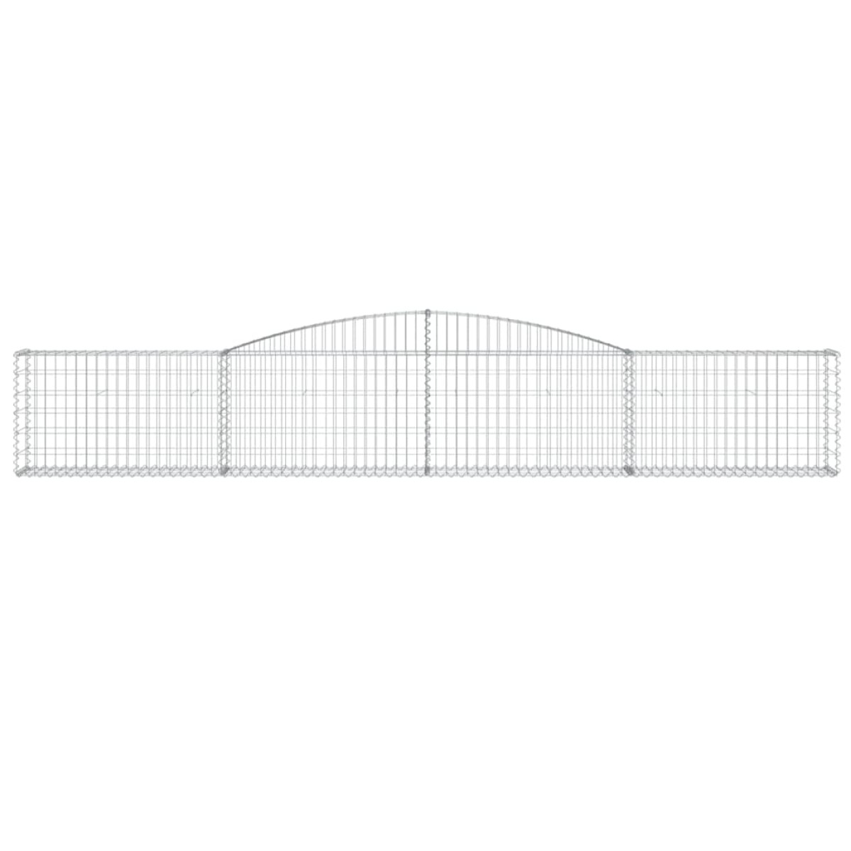 vidaXL Συρματοκιβώτια Τοξωτά 20 τεμ. 400x30x60/80 εκ. Γαλβαν. Ατσάλι