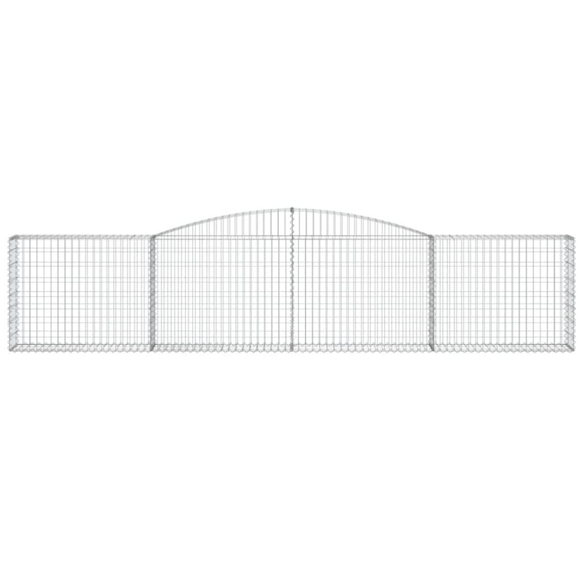 vidaXL Συρματοκιβώτια Τοξωτά 2 τεμ. 400x30x80/100 εκ. Γαλβαν. Ατσάλι