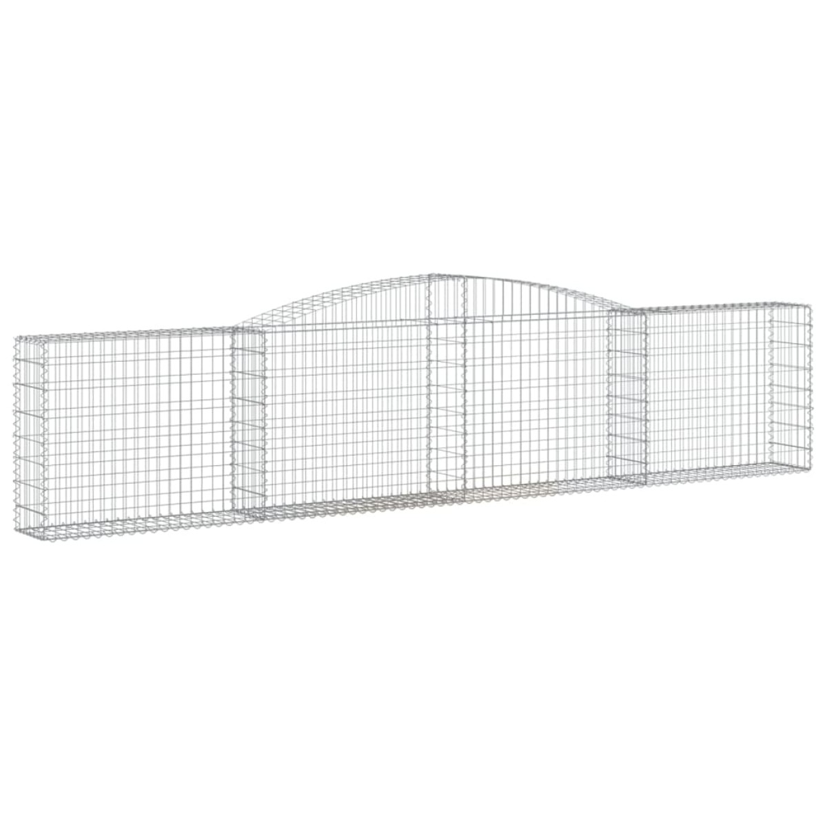 vidaXL Συρματοκιβώτια Τοξωτά 3 τεμ. 400x30x80/100 εκ. Γαλβαν. Ατσάλι