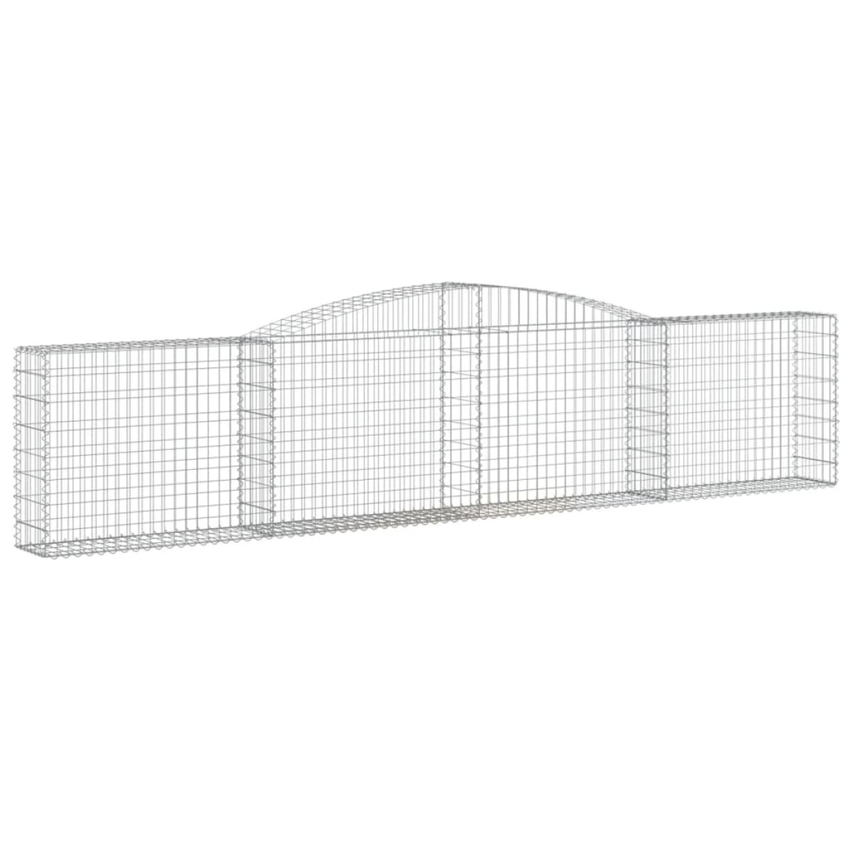 vidaXL Συρματοκιβώτια Τοξωτά 4 τεμ. 400x30x80/100 εκ. Γαλβαν. Ατσάλι