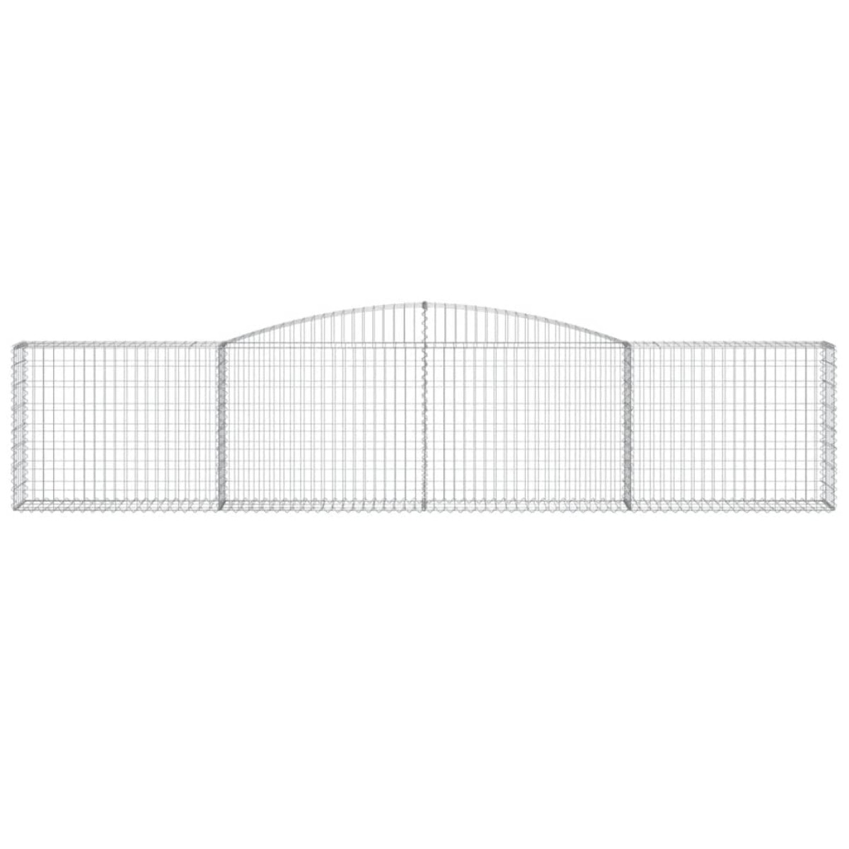 vidaXL Συρματοκιβώτια Τοξωτά 10 τεμ. 400x30x80/100 εκ. Γαλβαν. Ατσάλι