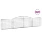 vidaXL Συρματοκιβώτια Τοξωτά 20 τεμ. 400x30x80/100 εκ. Γαλβαν. Ατσάλι
