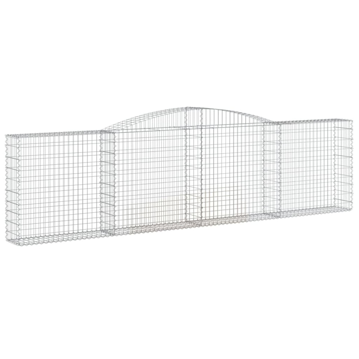 vidaXL Συρματοκιβώτια Τοξωτά 3 τεμ. 400x30x100/120 εκ. Γαλβαν. Ατσάλι