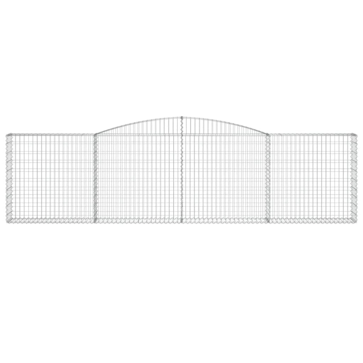 vidaXL Συρματοκιβώτια Τοξωτά 4 τεμ. 400x30x100/120 εκ. Γαλβαν. Ατσάλι