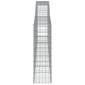 vidaXL Συρματοκιβώτια Τοξωτά 4 τεμ. 400x30x100/120 εκ. Γαλβαν. Ατσάλι