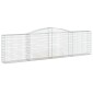 vidaXL Συρματοκιβώτια Τοξωτά 7 τεμ. 400x30x100/120 εκ. Γαλβαν. Ατσάλι