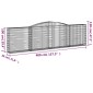 vidaXL Συρματοκιβώτια Τοξωτά 7 τεμ. 400x30x100/120 εκ. Γαλβαν. Ατσάλι