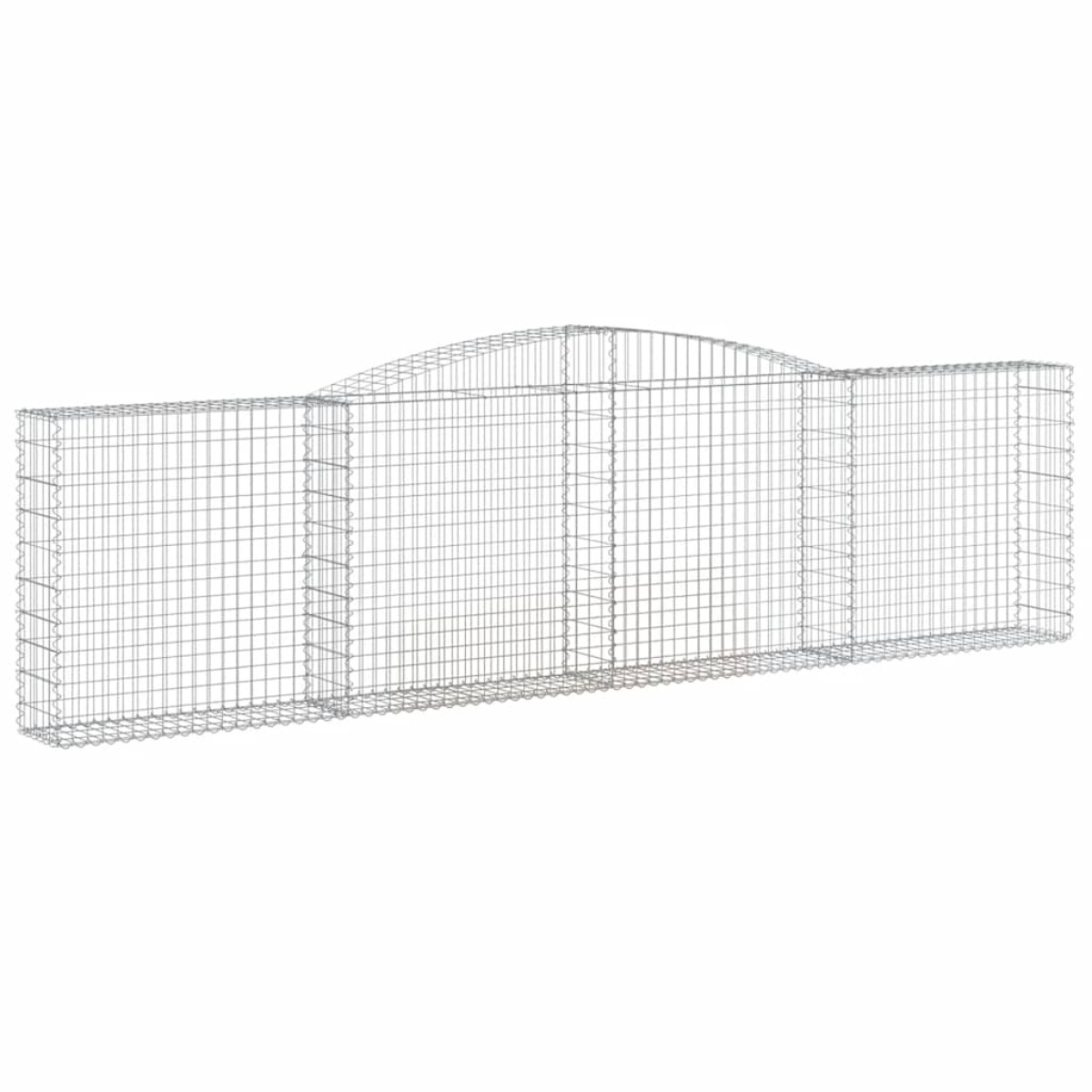 vidaXL Συρματοκιβώτια Τοξωτά 8 τεμ. 400x30x100/120 εκ. Γαλβαν. Ατσάλι