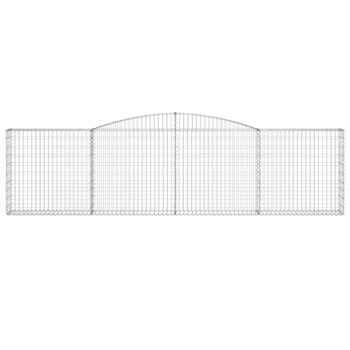 vidaXL Συρματοκιβώτια Τοξωτά 10 τεμ. 400x30x100/120 εκ. Γαλβαν. Ατσάλι