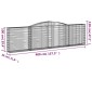 vidaXL Συρματοκιβώτια Τοξωτά 15 τεμ. 400x30x100/120 εκ. Γαλβαν. Ατσάλι