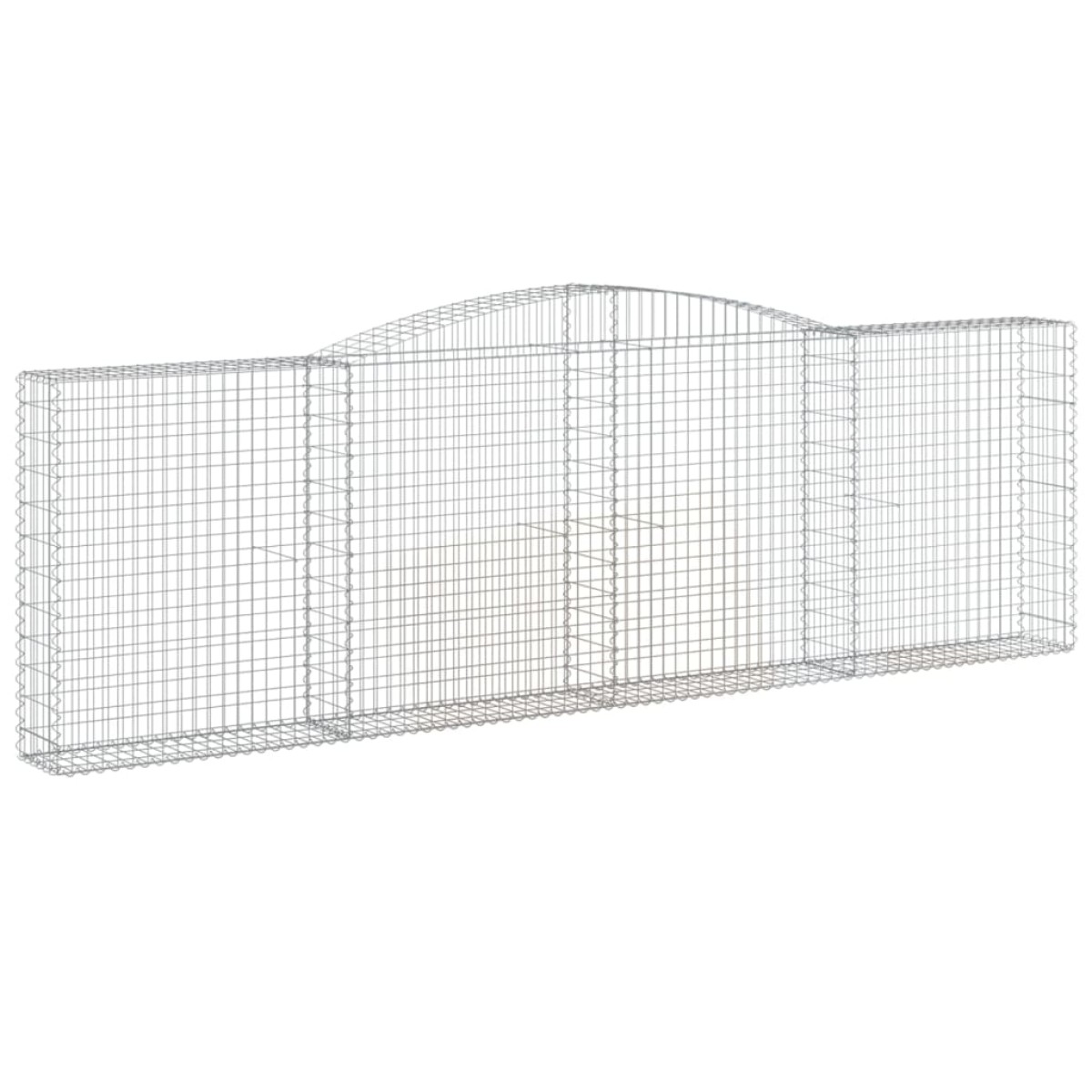 vidaXL Συρματοκιβώτια Τοξωτά 4 τεμ. 400x30x120/140 εκ. Γαλβαν. Ατσάλι