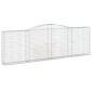 vidaXL Συρματοκιβώτια Τοξωτά 5 τεμ. 400x30x120/140 εκ. Γαλβαν. Ατσάλι