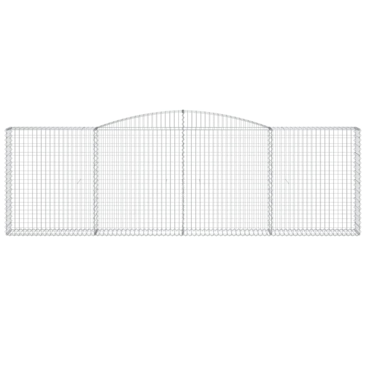 vidaXL Συρματοκιβώτια Τοξωτά 5 τεμ. 400x30x120/140 εκ. Γαλβαν. Ατσάλι