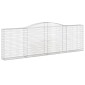 vidaXL Συρματοκιβώτια Τοξωτά 8 τεμ. 400x30x120/140 εκ. Γαλβαν. Ατσάλι