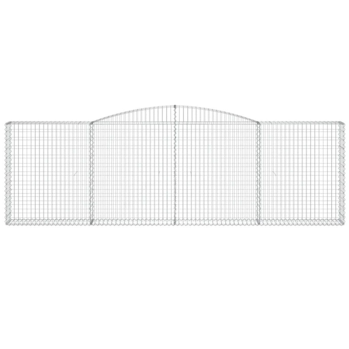 vidaXL Συρματοκιβώτια Τοξωτά 8 τεμ. 400x30x120/140 εκ. Γαλβαν. Ατσάλι