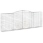 vidaXL Συρματοκιβώτια Τοξωτά 2 τεμ. 400x30x140/160 εκ. Γαλβαν. Ατσάλι