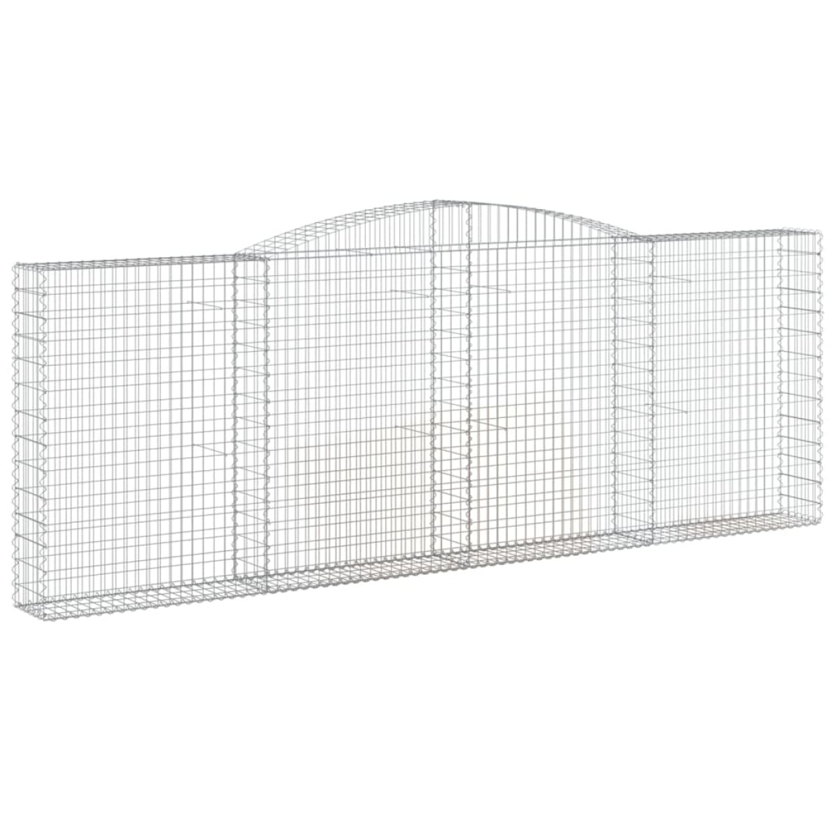 vidaXL Συρματοκιβώτια Τοξωτά 3 τεμ. 400x30x140/160 εκ. Γαλβαν. Ατσάλι