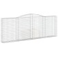 vidaXL Συρματοκιβώτια Τοξωτά 4 τεμ. 400x30x140/160 εκ. Γαλβαν. Ατσάλι