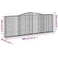 vidaXL Συρματοκιβώτια Τοξωτά 4 τεμ. 400x30x140/160 εκ. Γαλβαν. Ατσάλι