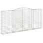 vidaXL Συρματοκιβώτια Τοξωτά 2 τεμ. 400x30x180/200 εκ. Γαλβαν. Ατσάλι