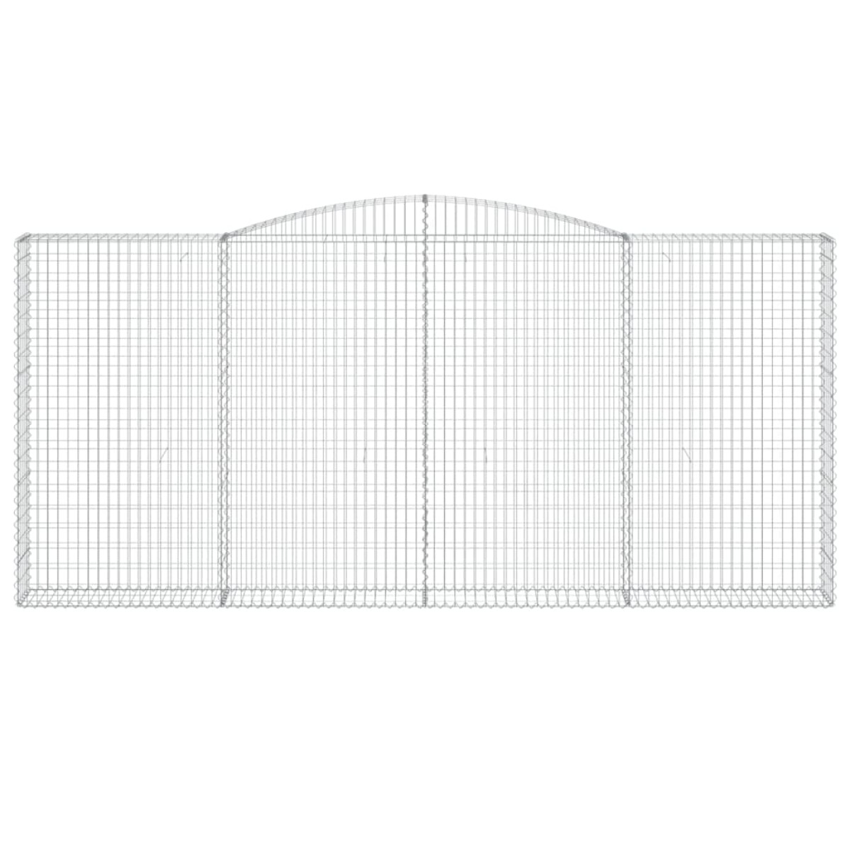 vidaXL Συρματοκιβώτια Τοξωτά 3 τεμ. 400x30x180/200 εκ. Γαλβαν. Ατσάλι