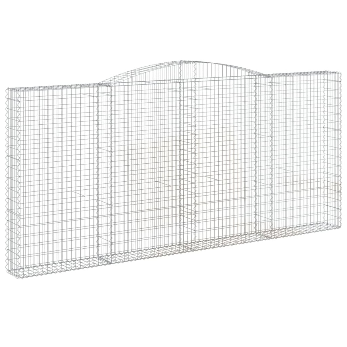 vidaXL Συρματοκιβώτια Τοξωτά 5 τεμ. 400x30x180/200 εκ. Γαλβαν. Ατσάλι