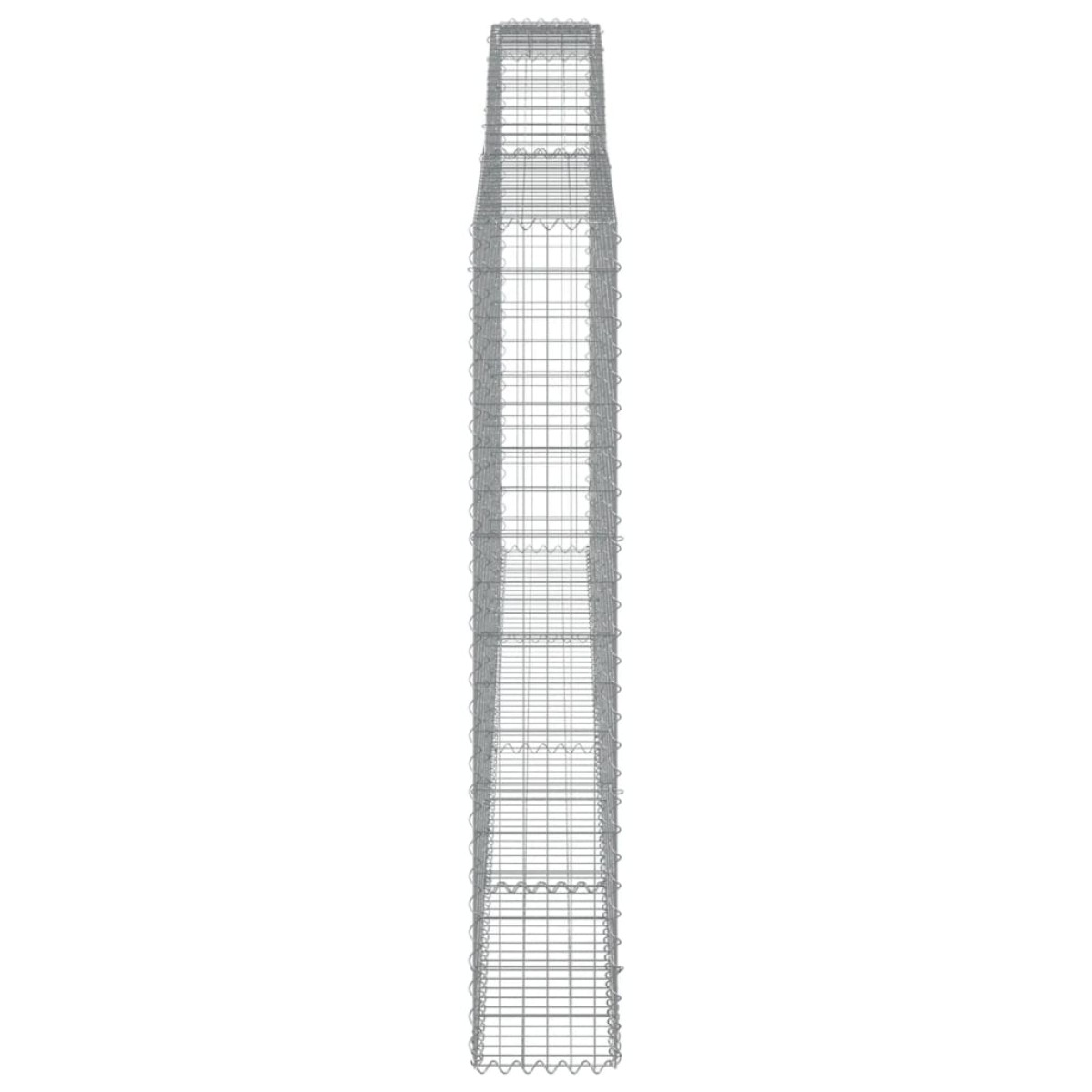 vidaXL Συρματοκιβώτια Τοξωτά 7 τεμ. 400x30x180/200 εκ. Γαλβαν. Ατσάλι