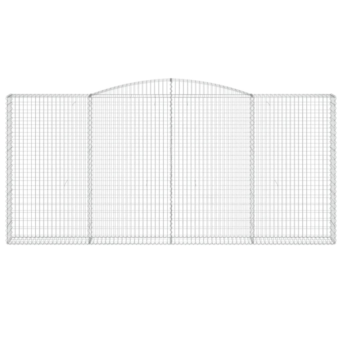 vidaXL Συρματοκιβώτια Τοξωτά 8 τεμ. 400x30x180/200 εκ. Γαλβαν. Ατσάλι