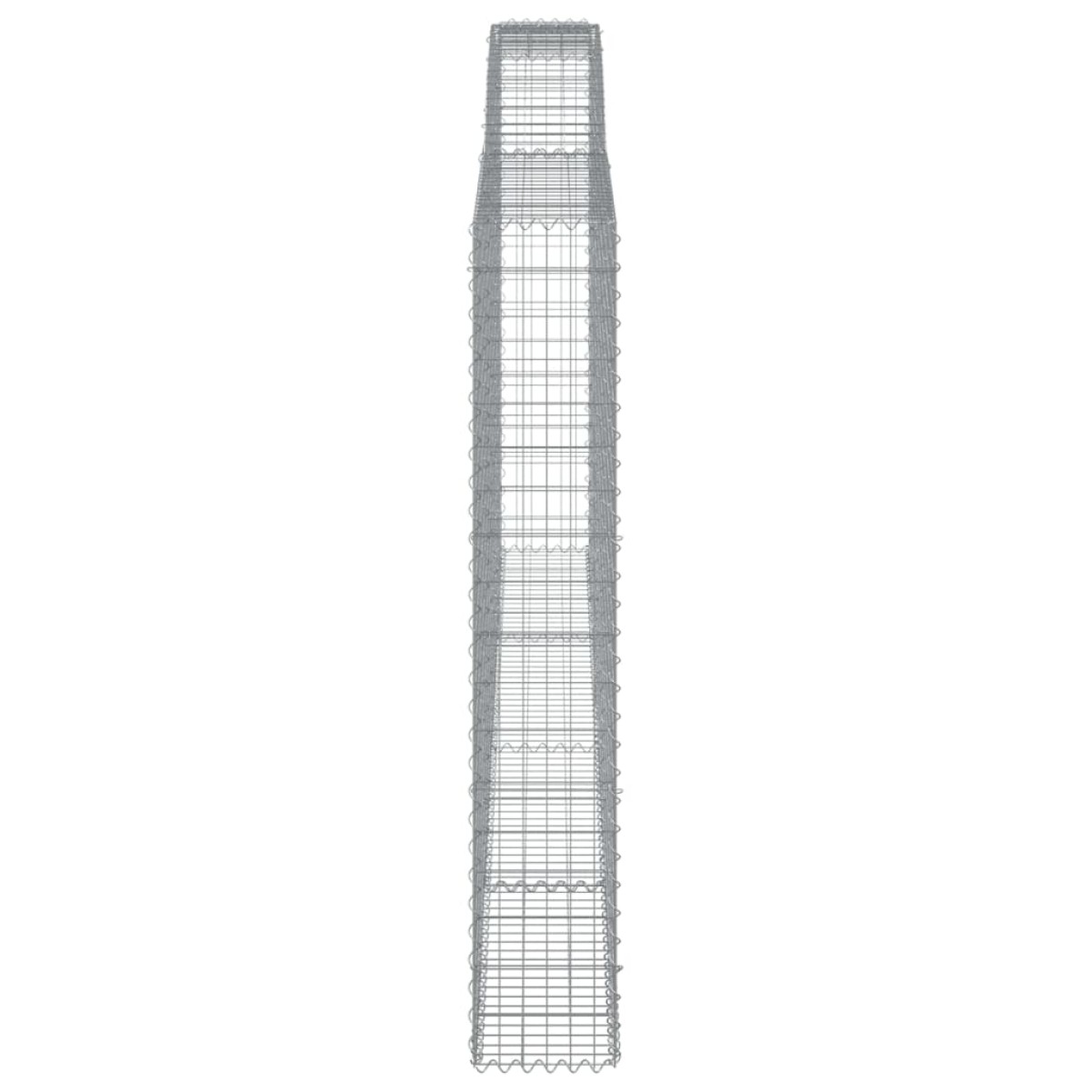 vidaXL Συρματοκιβώτια Τοξωτά 10 τεμ. 400x30x180/200 εκ. Γαλβαν. Ατσάλι