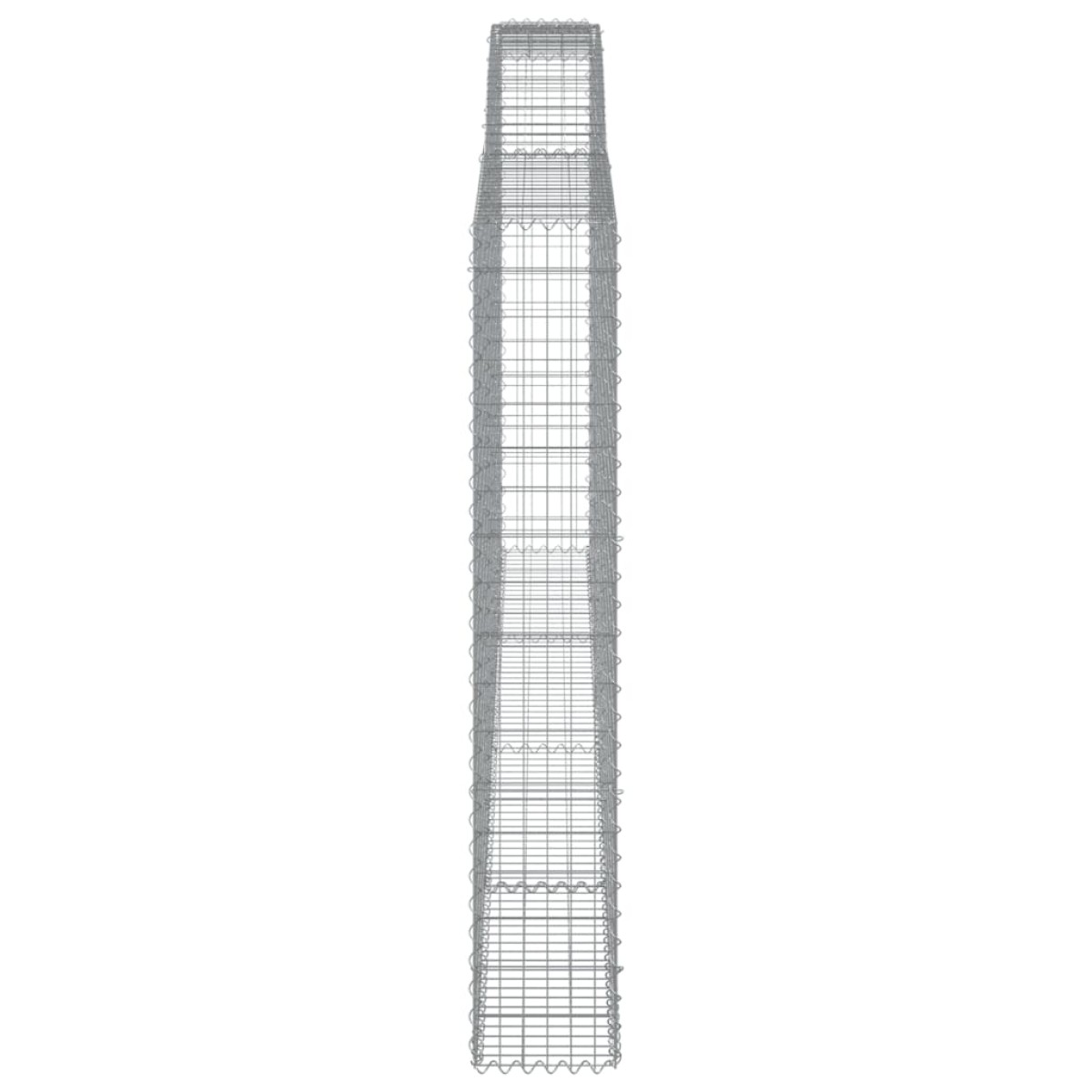 vidaXL Συρματοκιβώτια Τοξωτά 15 τεμ. 400x30x180/200 εκ. Γαλβαν. Ατσάλι