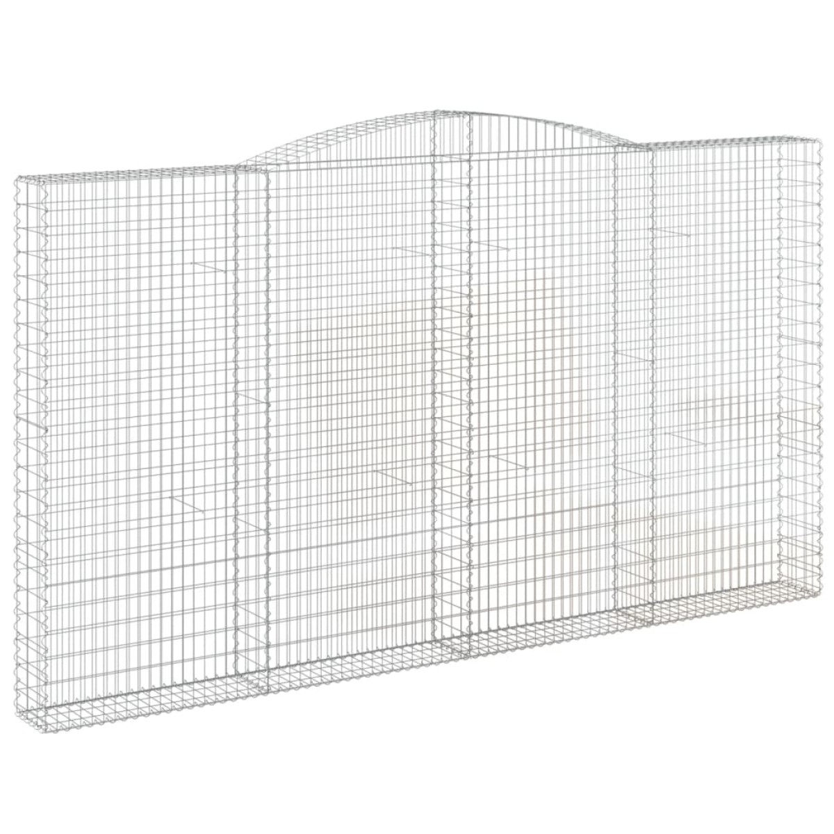 vidaXL Συρματοκιβώτια Τοξωτά 3 τεμ. 400x30x220/240 εκ. Γαλβαν. Ατσάλι