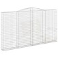 vidaXL Συρματοκιβώτια Τοξωτά 3 τεμ. 400x30x220/240 εκ. Γαλβαν. Ατσάλι