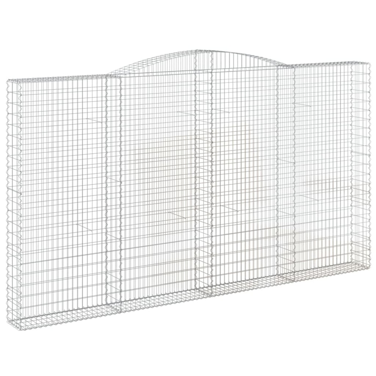 vidaXL Συρματοκιβώτια Τοξωτά 4 τεμ. 400x30x220/240 εκ. Γαλβαν. Ατσάλι