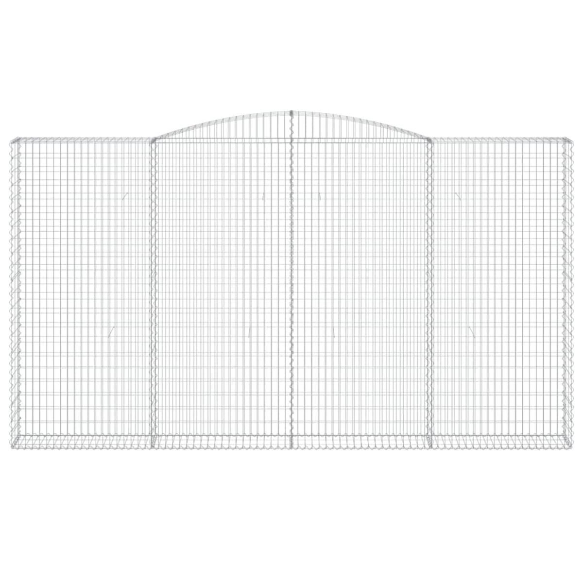 vidaXL Συρματοκιβώτια Τοξωτά 7 τεμ. 400x30x220/240 εκ. Γαλβαν. Ατσάλι