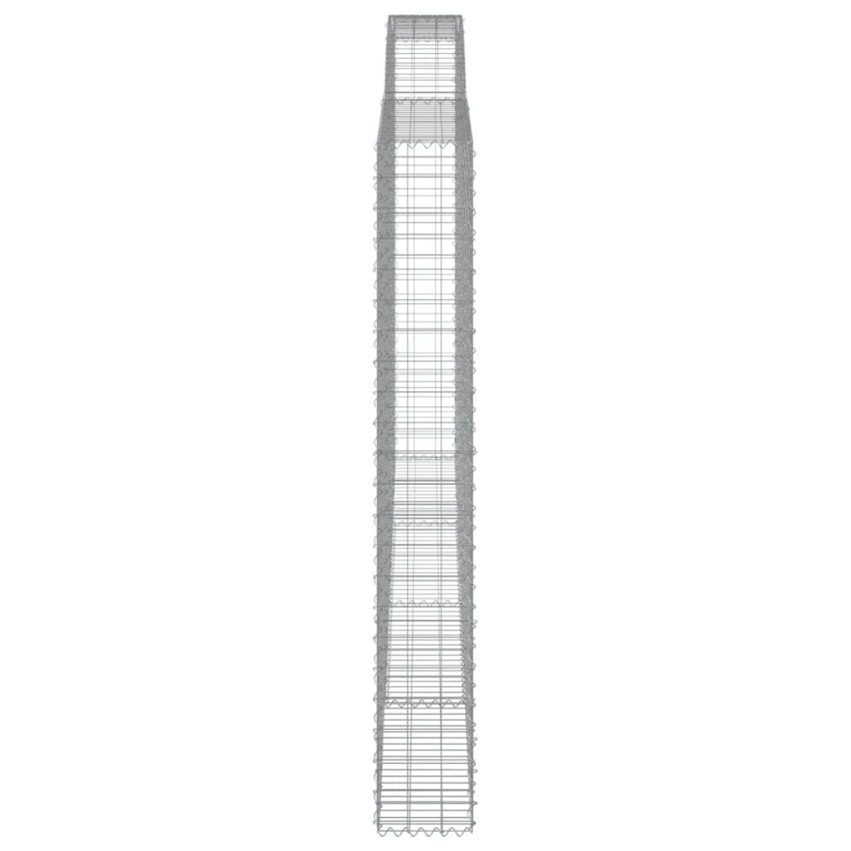 vidaXL Συρματοκιβώτια Τοξωτά 7 τεμ. 400x30x220/240 εκ. Γαλβαν. Ατσάλι