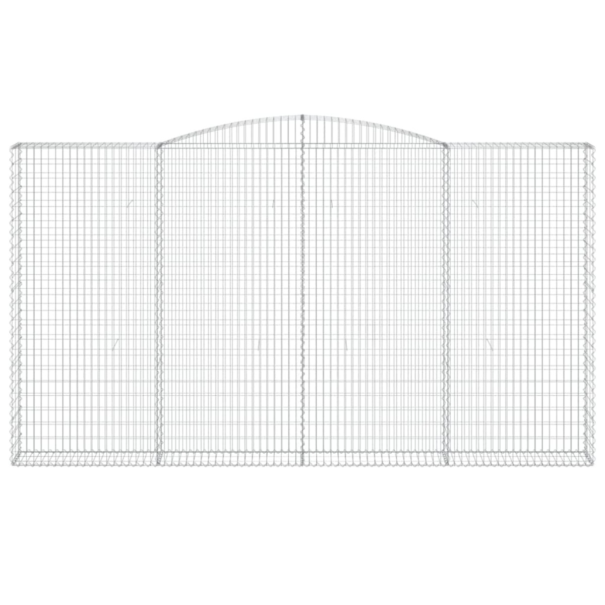 vidaXL Συρματοκιβώτια Τοξωτά 8 τεμ. 400x30x220/240 εκ. Γαλβαν. Ατσάλι
