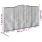 vidaXL Συρματοκιβώτια Τοξωτά 8 τεμ. 400x30x220/240 εκ. Γαλβαν. Ατσάλι